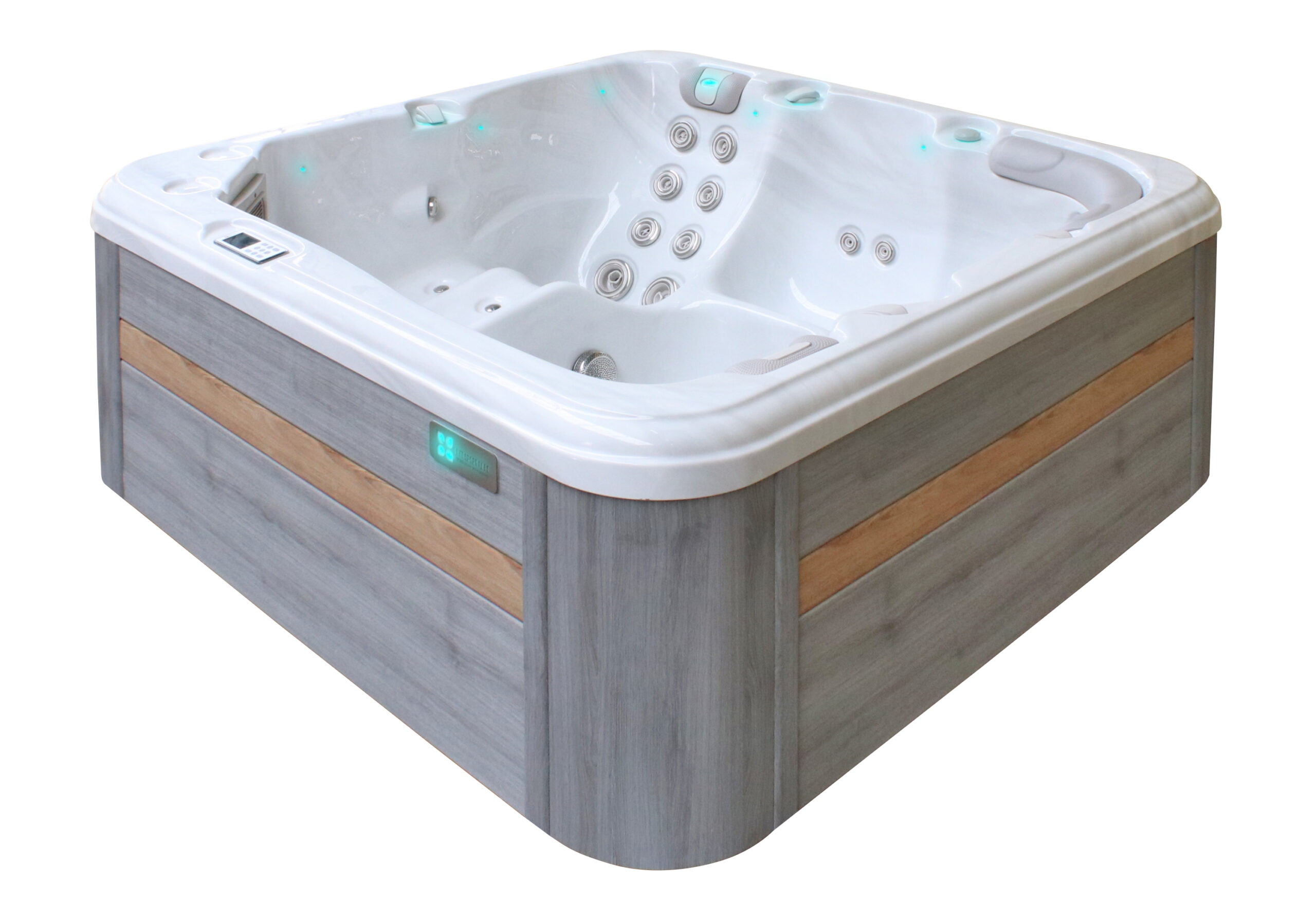 relax Sterling White, GREY/oak trim