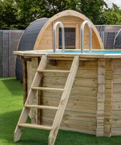 Holz Pool Außen Leiter