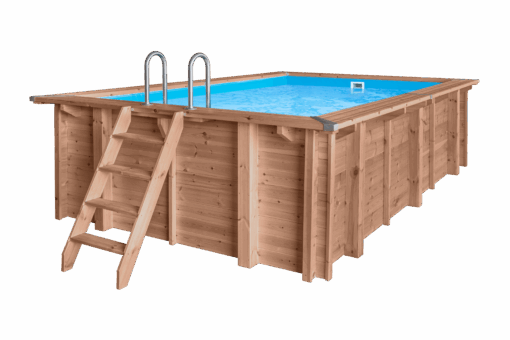 Luxus-Schwimmbad aus Holz Santa Cruz 502x322x124cm