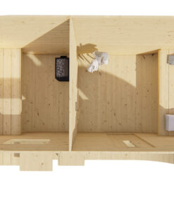 Sauna, oval Fichte, unbehandelt, 400x240  cm