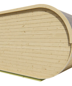 Sauna, oval Fichte, unbehandelt, 400x240 cm