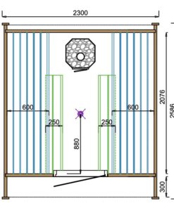 POD sauna 260cm - Thermowood Tolva