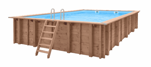 Luxus-Schwimmbad aus Holz Playa Forti 834x492x138cm