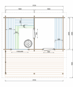 Terrasse et toit Saunahaus Jakobstad