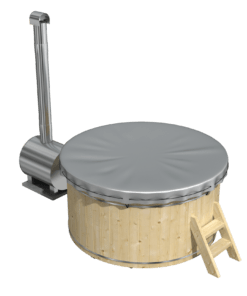 Hottub mit Außen-Holzofen aus Edelstahl