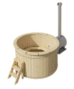 Hottub mit Außen-Holzofen aus Edelstahl