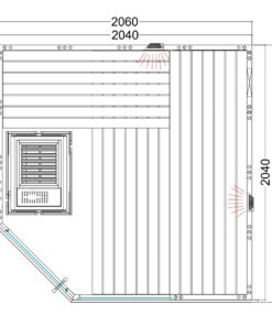 Innensauna Alaska corner infra+