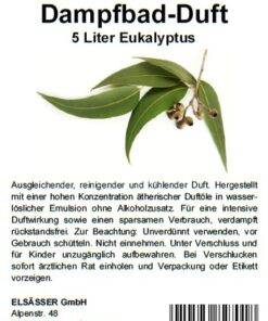 Dampfbad Duft Eukalyptus 5 Liter