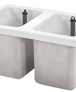 Doppellfußbecken ohne Außenmantel