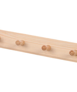 Kleiderhakenleiste aus Holz natur mit 4 Aufhängehaken