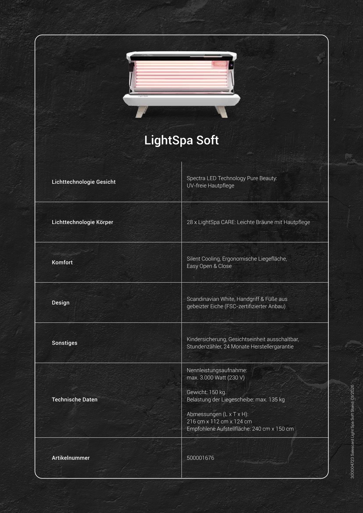 Light Spa Soft Info Datenblatt